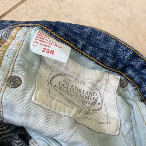 AG Adriano Goldschmied Women's Premiere Skinny Straight Size 29R Distressed jean - Picture 8 of 11